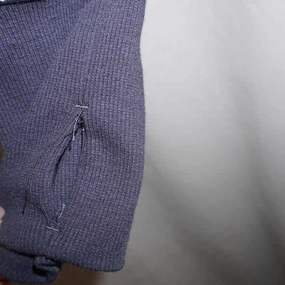 JOIE boxy French terry sweatshirt thumbholes LARGE blue abstract NWT cotton - Picture 3 of 8